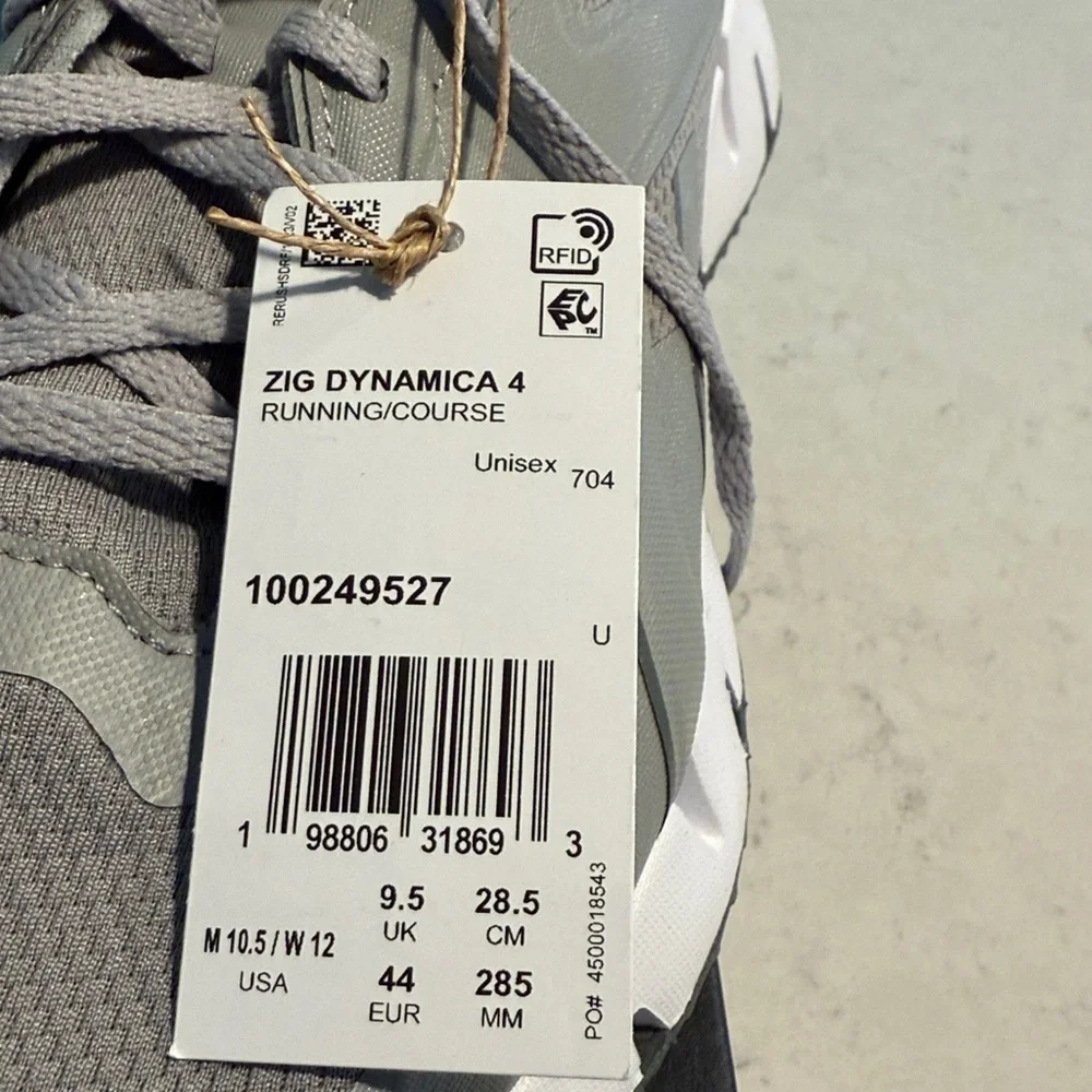 NIB Reebok Grey Zig Dynamica 4 men’s 10.5 woman’s 12